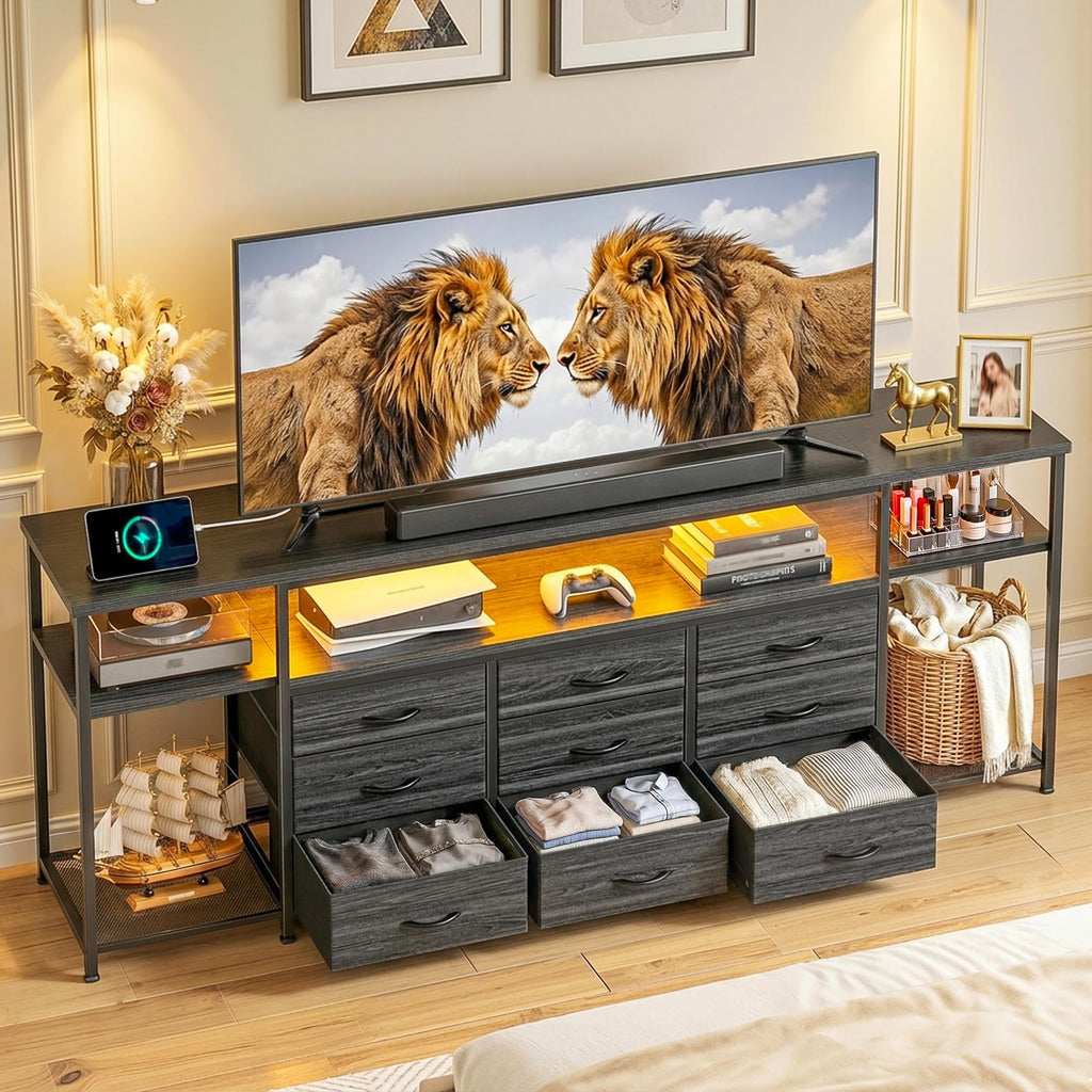 55" W TV Stand with 9 Drawers F28676