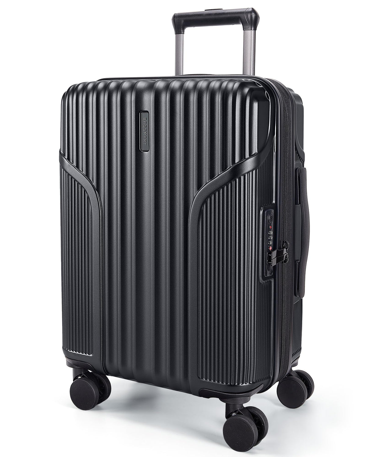 Carry On Luggage with Wheels, Black N8034