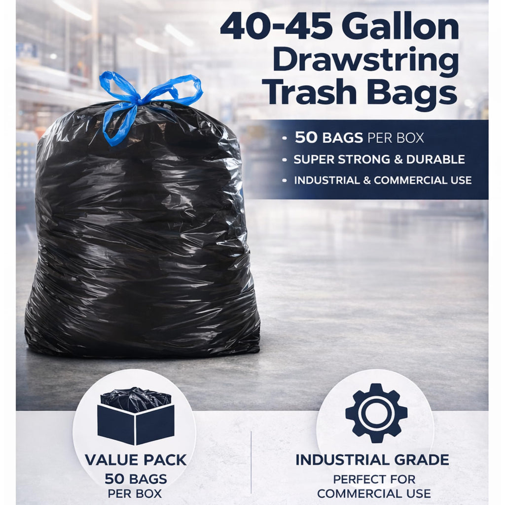 44 Gallon Drawstring Trash Bags 50 Count U649484