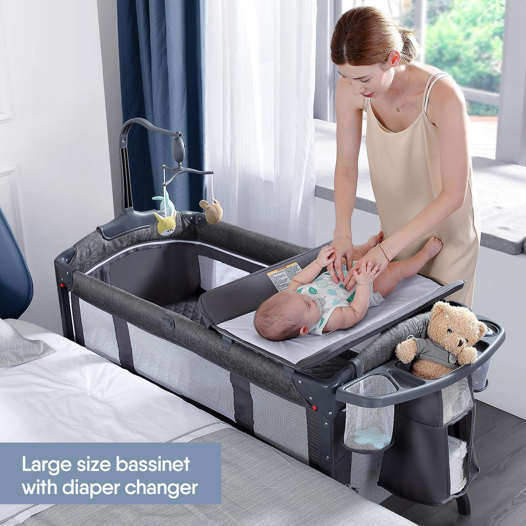 Baby Bassinet Bedside Crib H446