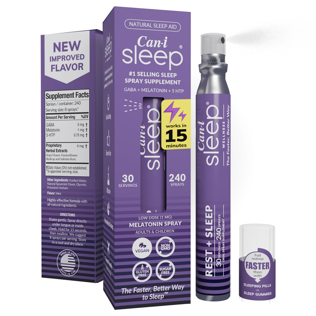Natural Sleep Aid Spray with Melatonin 1 mg, GABA, & 5HTP K585