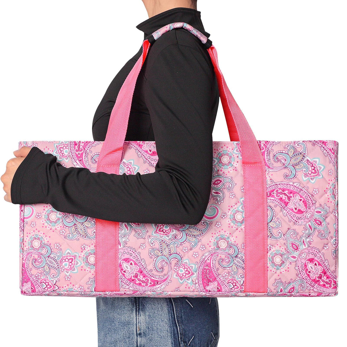 American Mahjong Game Set, 166 Pink Tiles, 4 All-in-One Color Rack/Pushers & Drawstring Bag H175