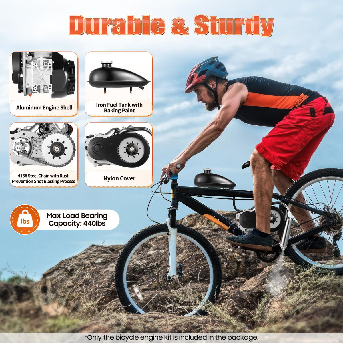 100CC 4 Stroke Bicycle Engine Kit with Chain Drive F715