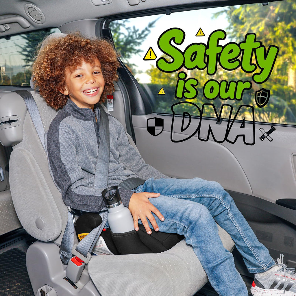 Black Backless Booster Car Seats, Pack of 2 B8913