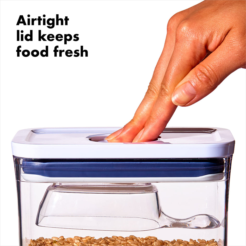 6.0 Qt Airtight BPA Free Clear Pet Food Storage Container with Half Scoop J7975