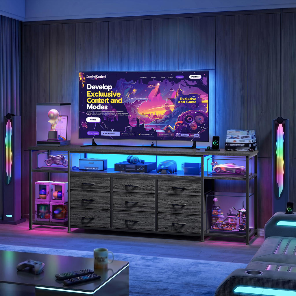 55" W TV Stand with 9 Drawers F28676