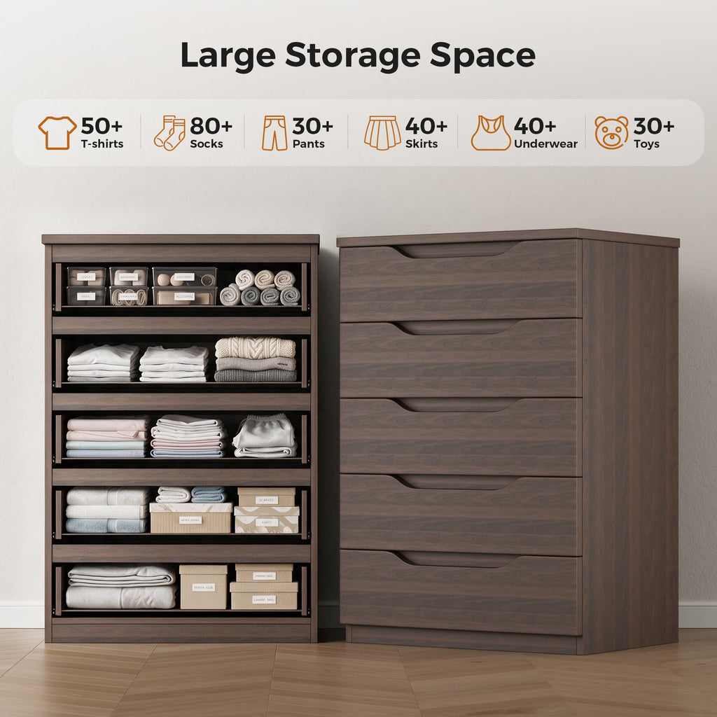 Brown 5 Drawer Dresser A98711