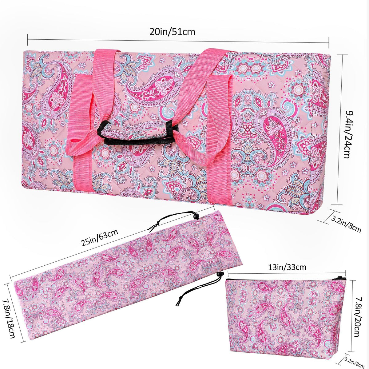 American Mahjong Game Set, 166 Pink Tiles, 4 All-in-One Color Rack/Pushers & Drawstring Bag H175
