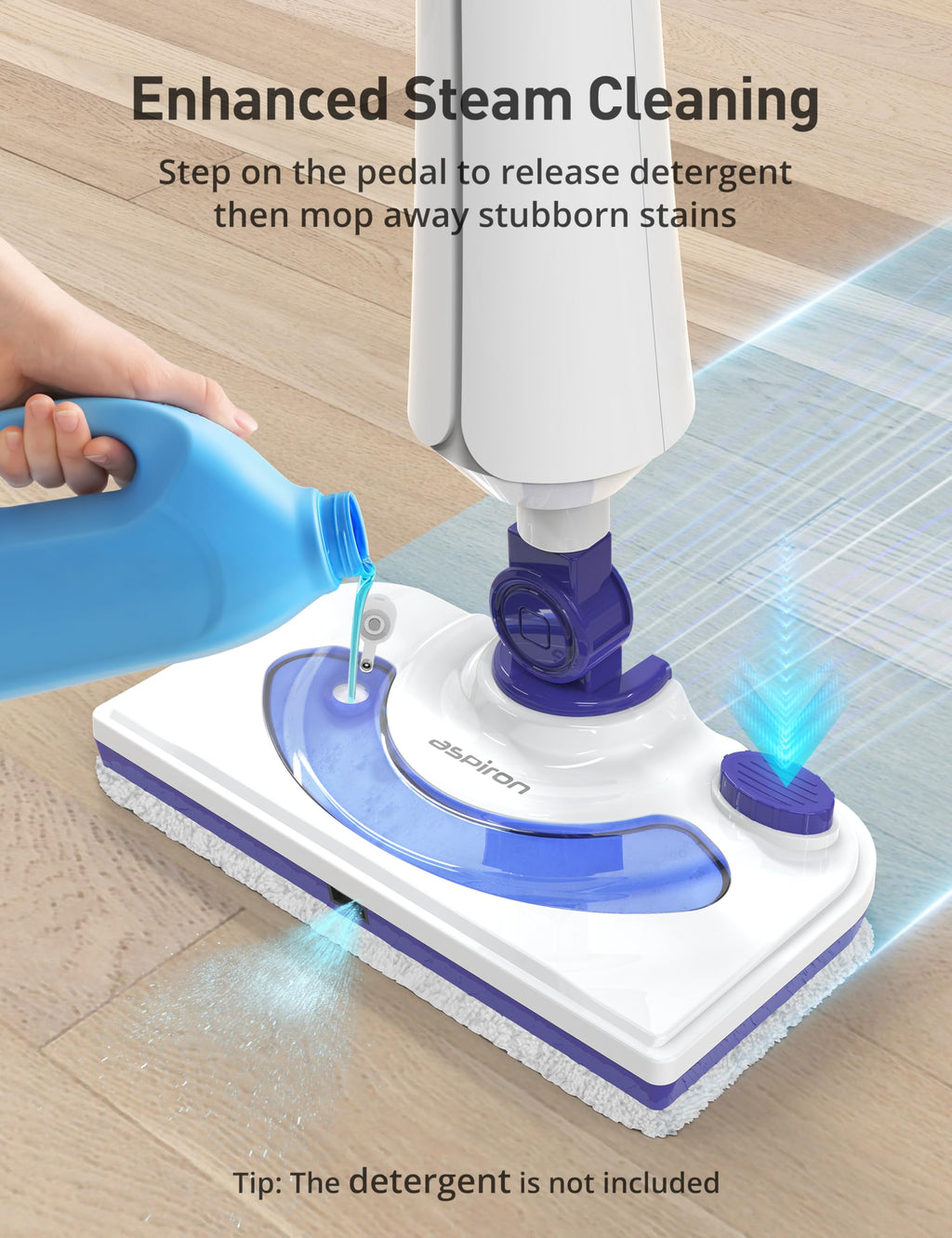 1300W Steam Mop Cleaner with 2 Washable Pads N38109