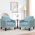 Teal Green Upholstered Accent Chairs Set of 2 J707