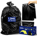 55 Gallon 30 Count 1.2 Mil Black Heavy Duty Trash Bags T443320