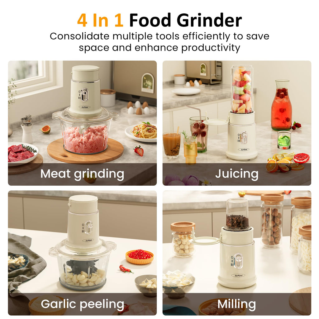 4-in-1 Electric Food Chopper & Small Food Processor F4508