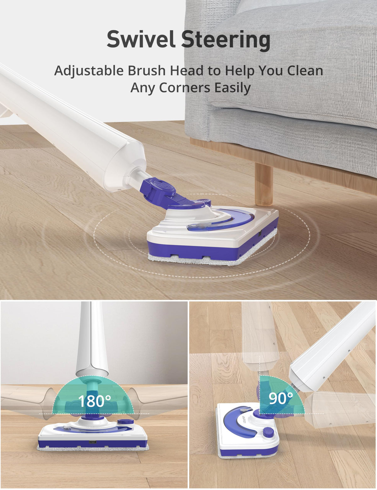1300W Steam Mop Cleaner with 2 Washable Pads N38109