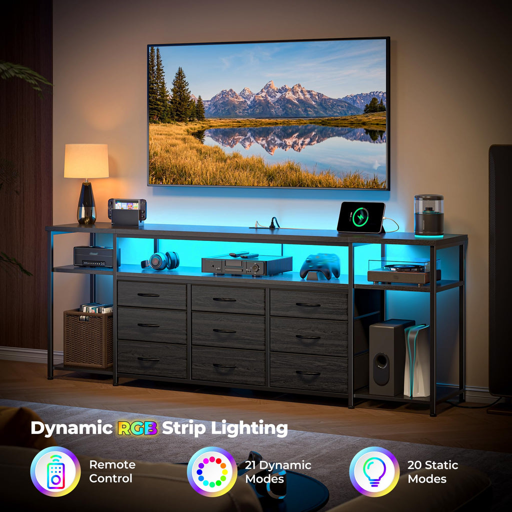 55" W TV Stand with 9 Drawers F28676