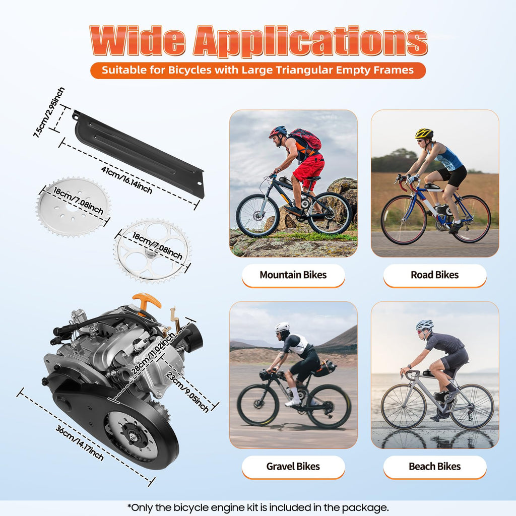 100CC 4 Stroke Bicycle Engine Kit with Chain Drive F715