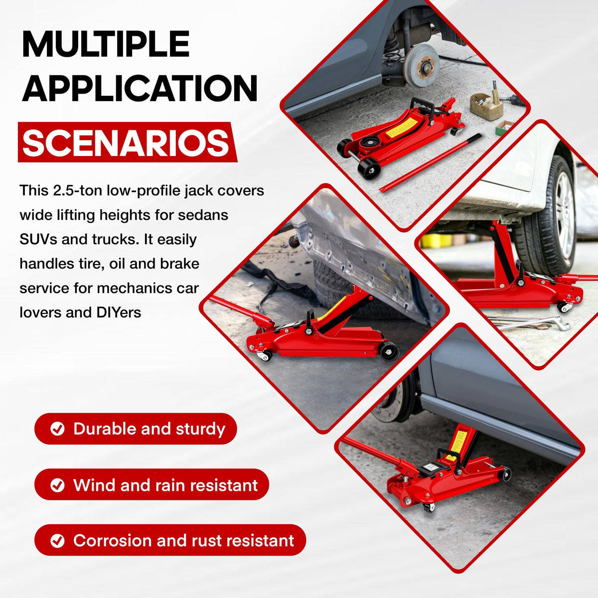 2.5 Ton Low-Profile Hydraulic Floor Jack H5863