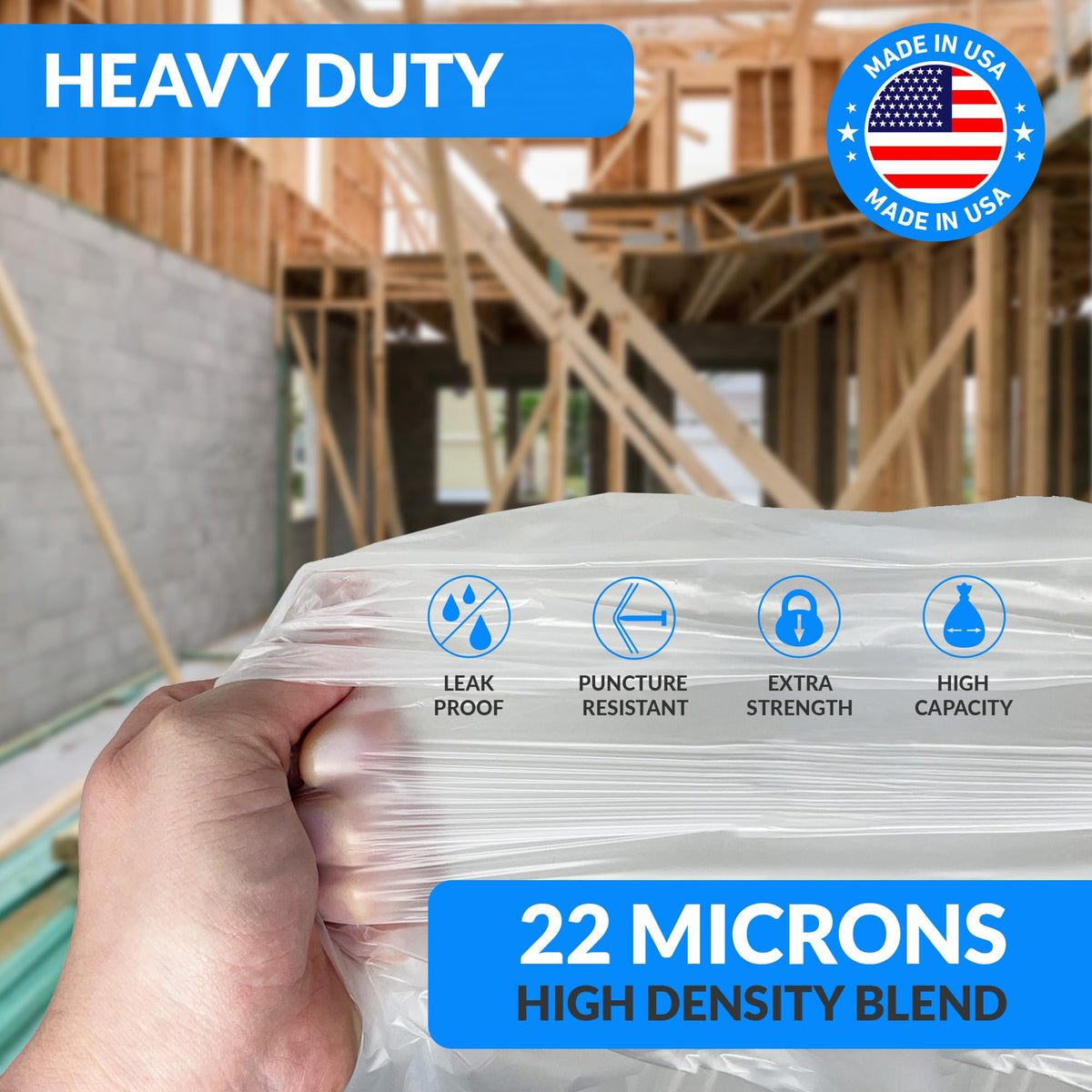 40 to 45 Gallon Heavy Duty Trash Bags A64129