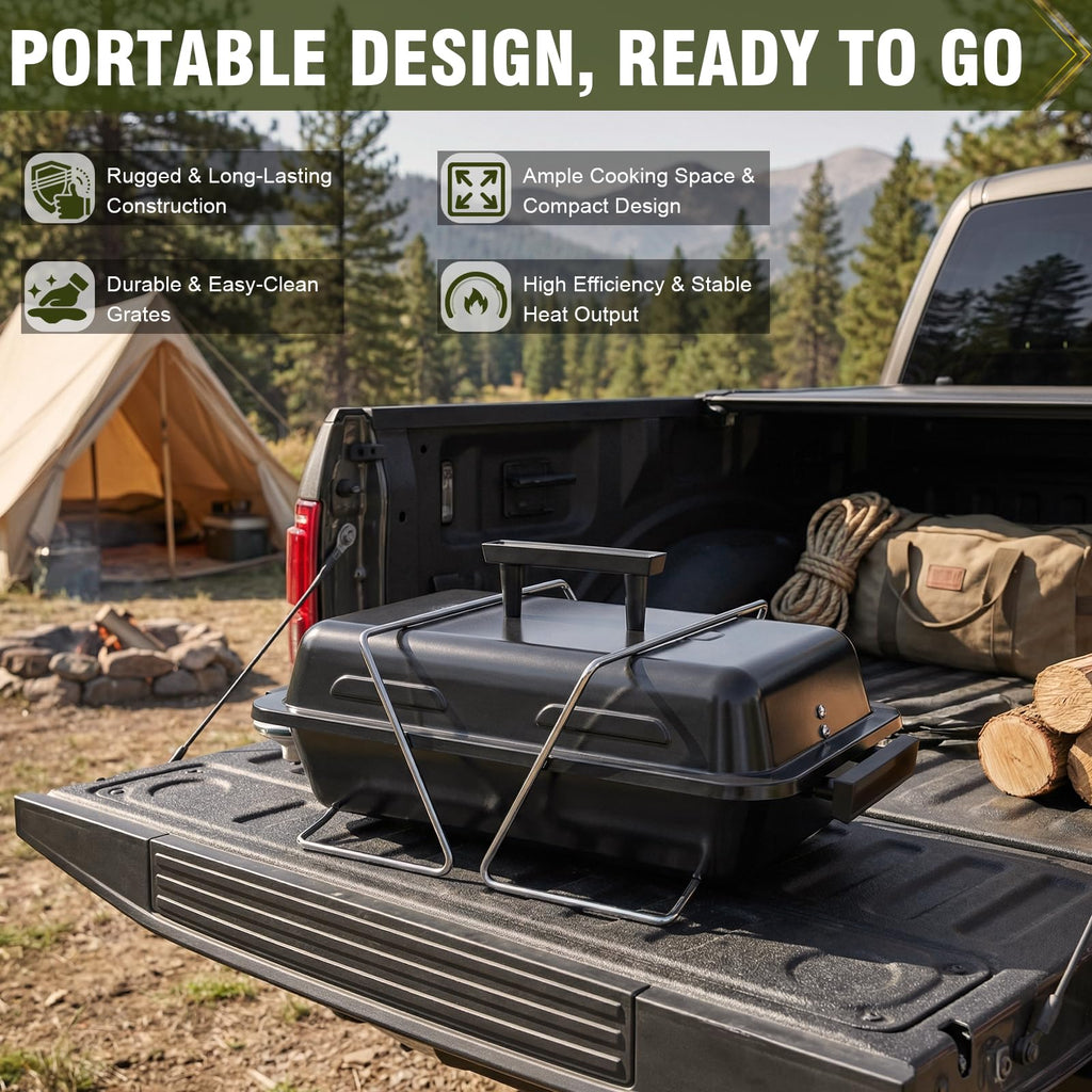 Portable Propane Gas Grill with Foldable Legs K97236