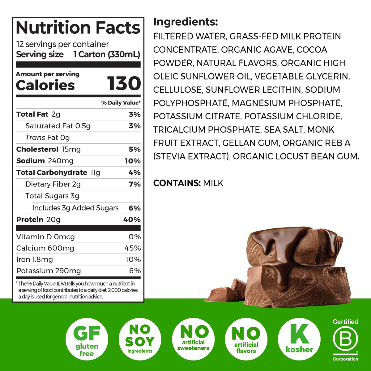 Chocolate High Protein Shake 11 oz 12pk T836