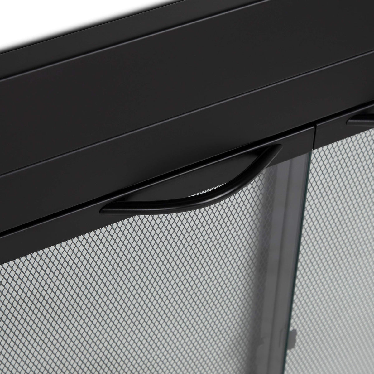 Black Small Fireplace Glass Door O8617