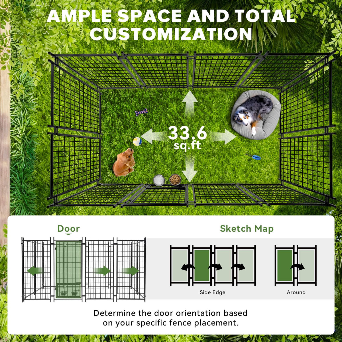 8x4x5FT Outdoor Dog Kennel W818