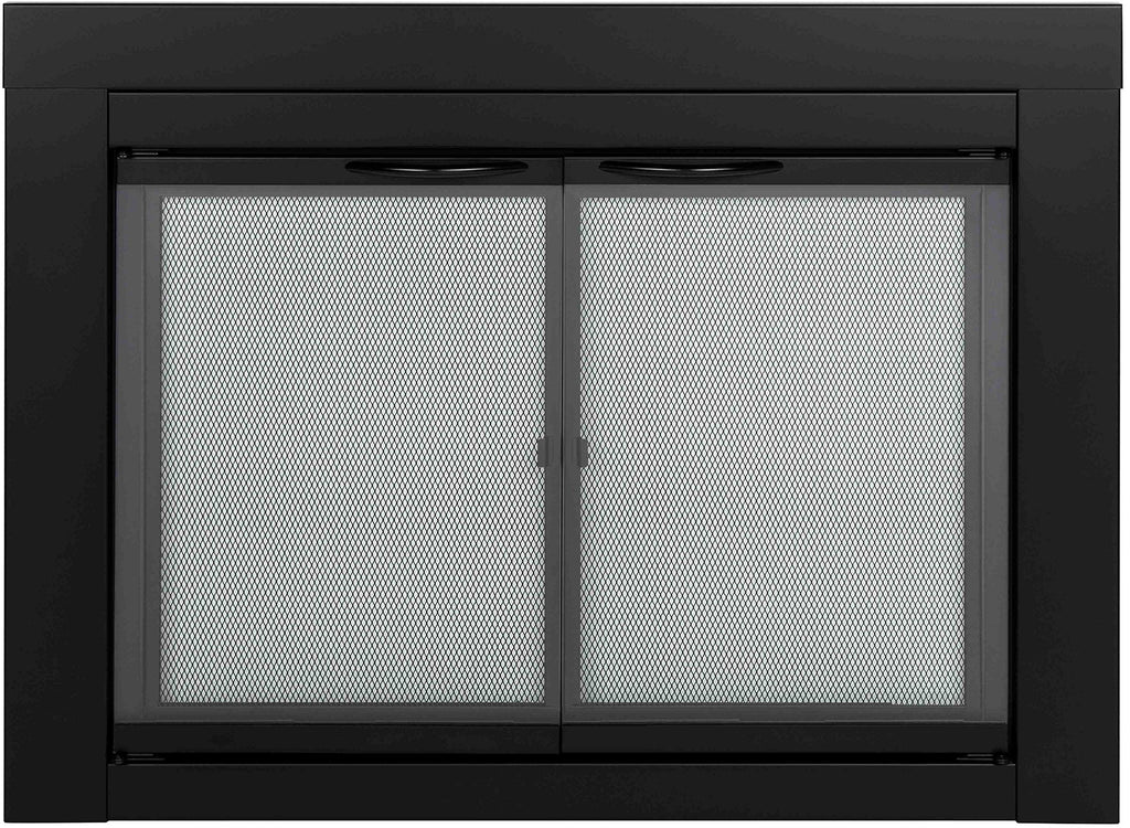 Black Small Fireplace Glass Door O8617