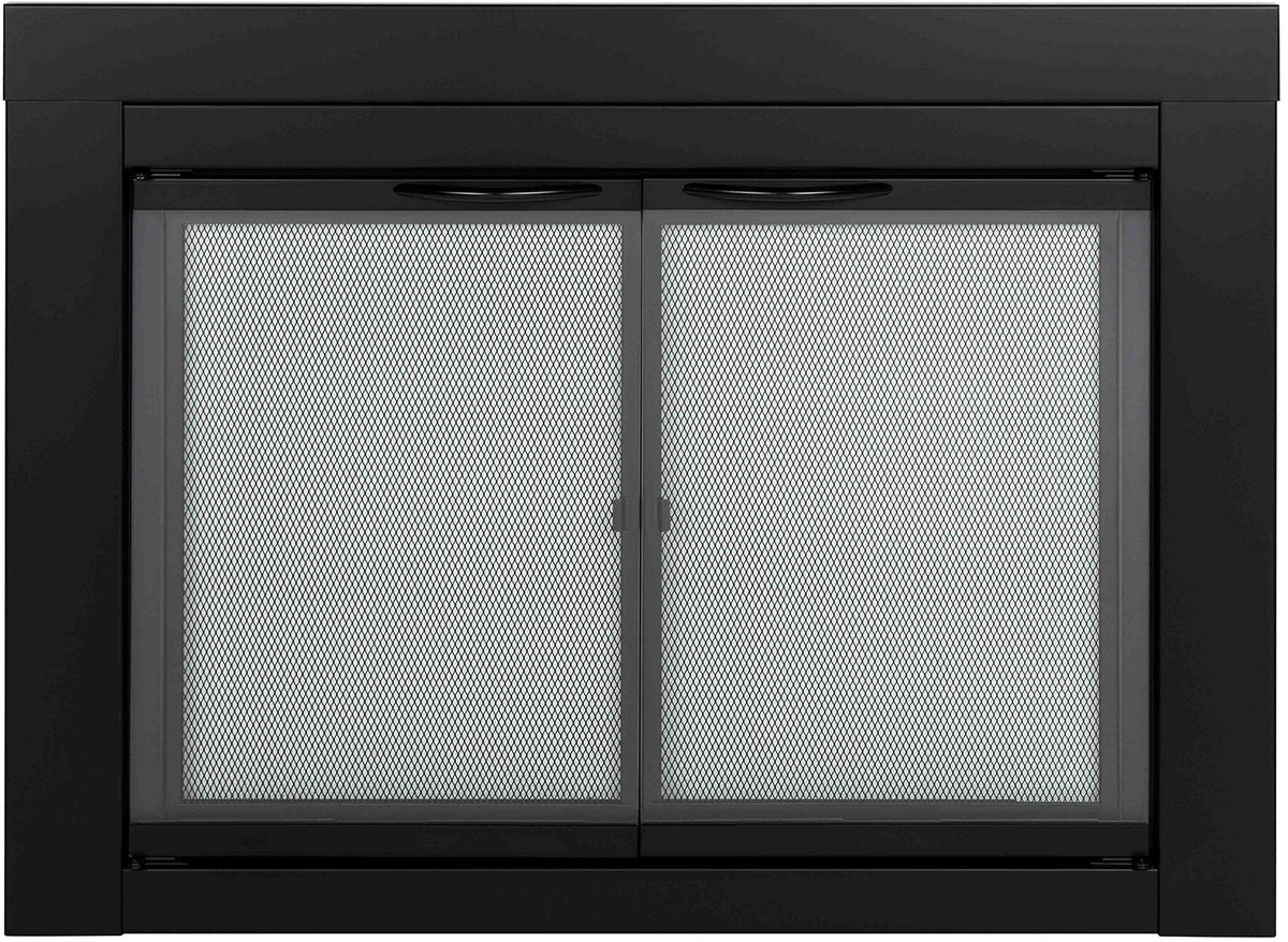 Black Small Fireplace Glass Door O8617