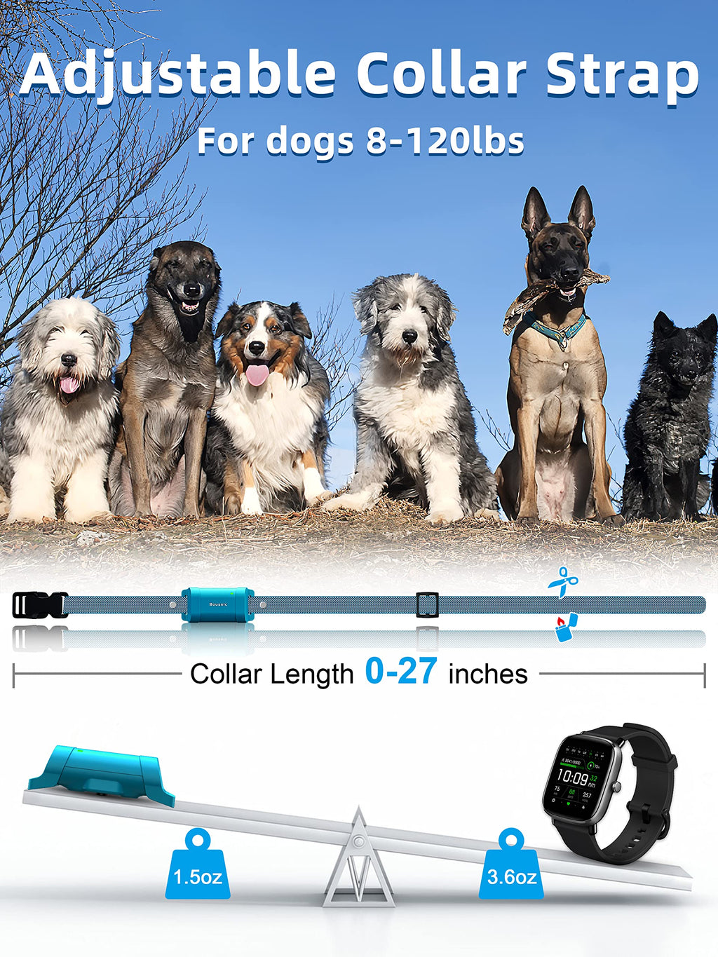 Waterproof Rechargeable Dog Training Collar with Remote H451