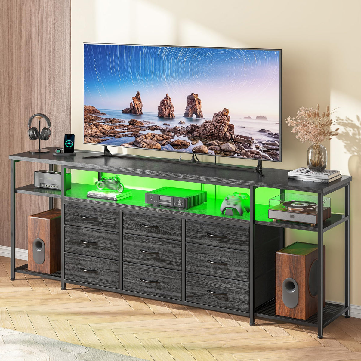 55" W TV Stand with 9 Drawers F28676