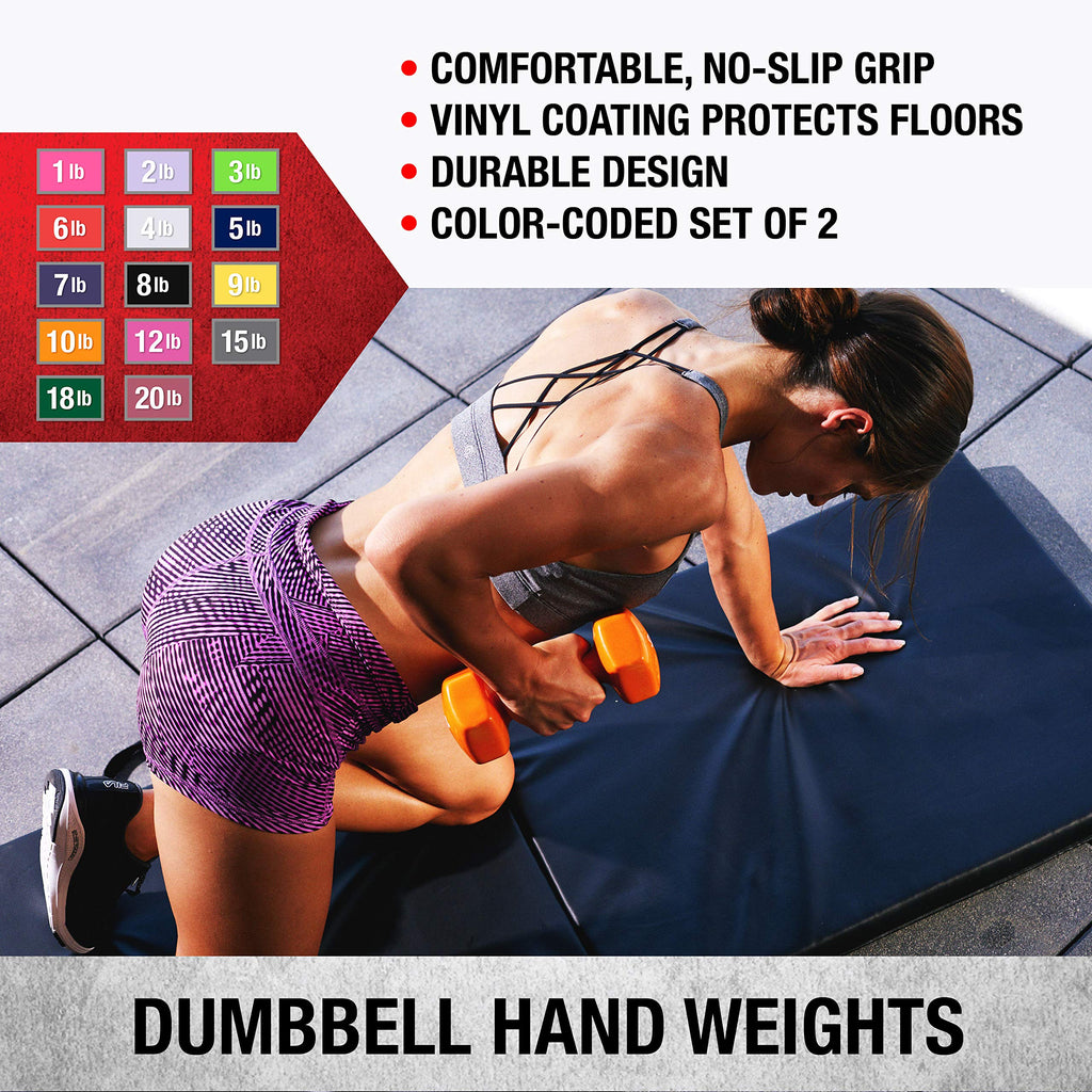 Vinyl Coated Dumbbells Set of 2 L53179