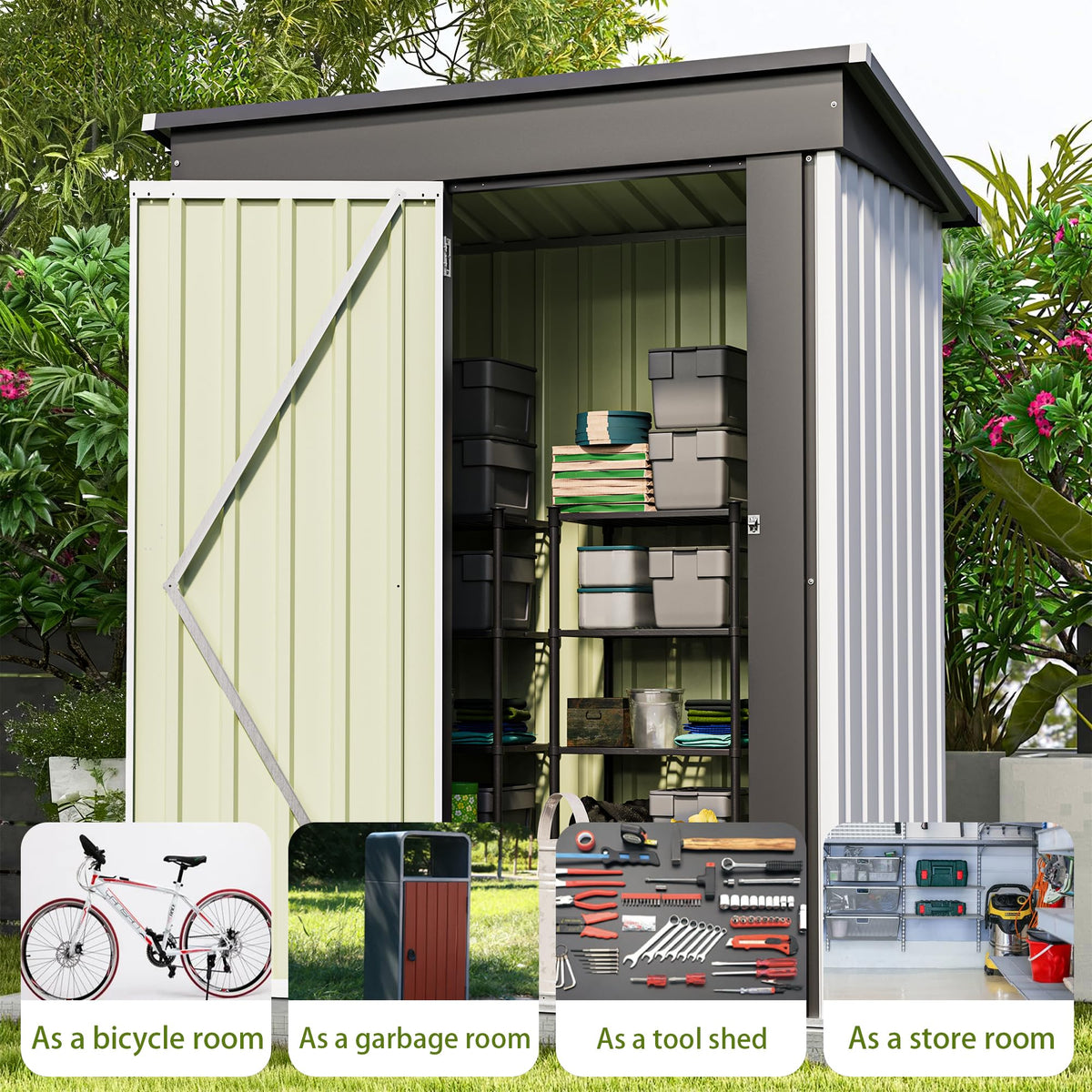 5x3 FT Outdoor Storage Shed T2894