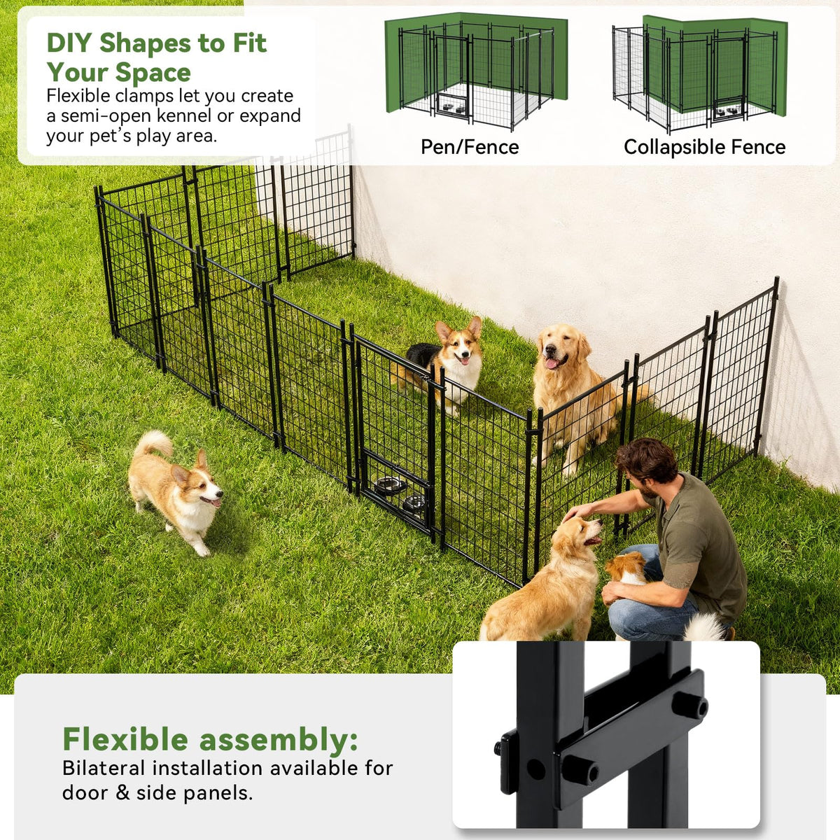 8x4x5FT Outdoor Dog Kennel W818