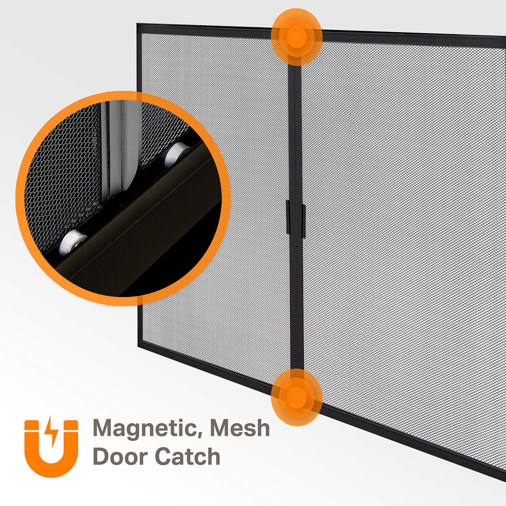 Black Small Fireplace Glass Door O8617